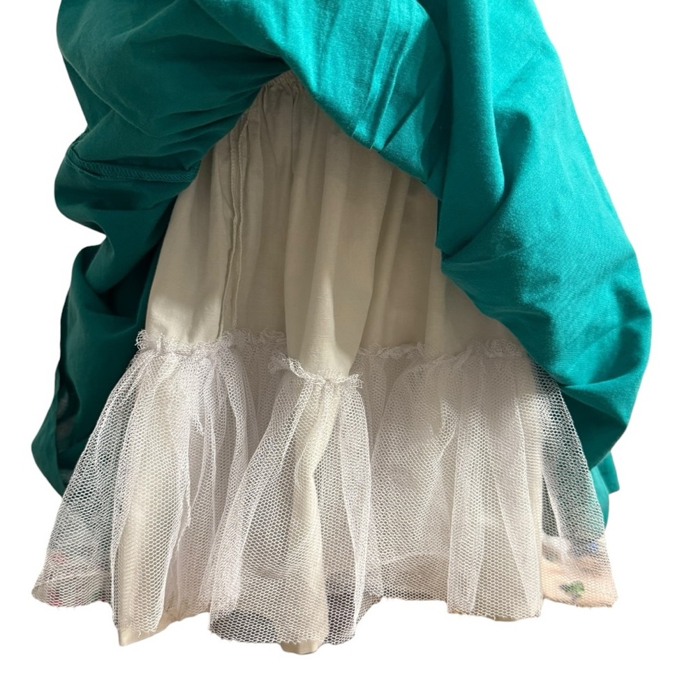 Charlotte Sy Dimby Paris Hand Smocked Teal Heirloom Dress 3A Toddler - Picture 8 of 11